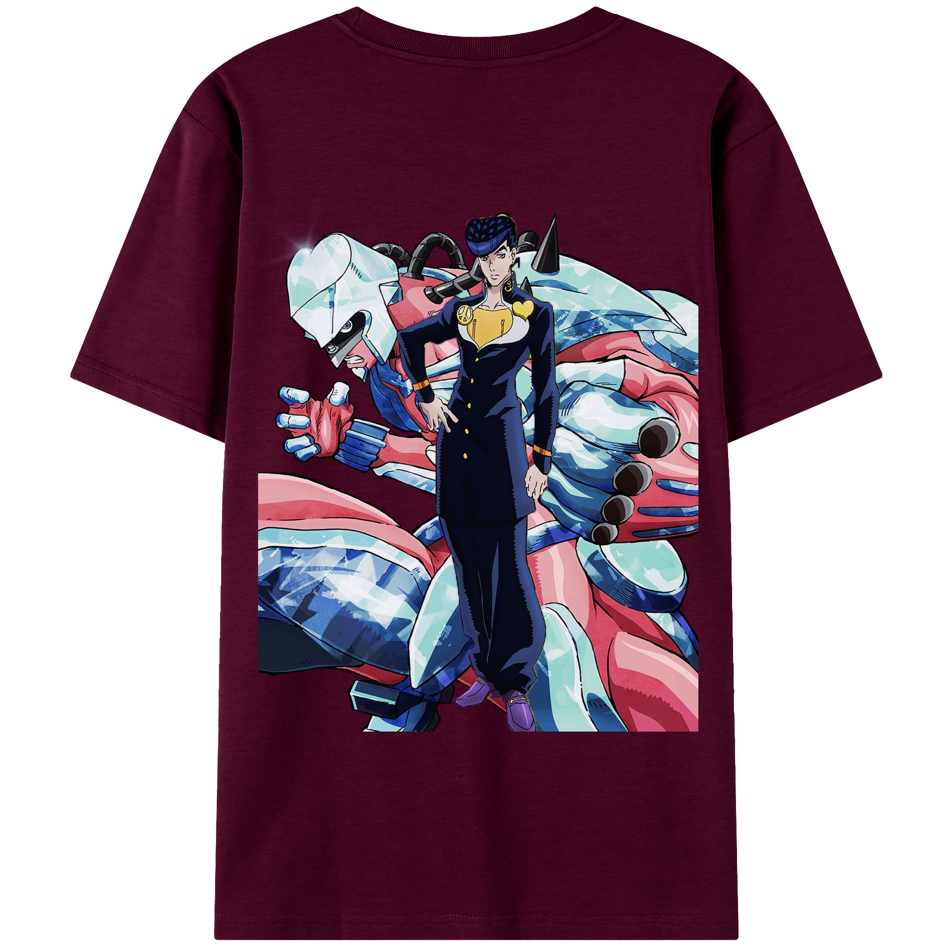 （画像用） ジョジョの奇妙な冒険 ひがしかた じょうすけ JoJo's Bizarre Adventure Higashikata Josuke レディース半袖Tシャツ(バックプリント)